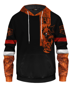 MHA Hoodies - Katsuki Bakugou Unisex Pullover Hoodie FH0709 3 - Gear Anime PulloverHoodieIKatsukiBakugou 02 front2 - Gear Anime