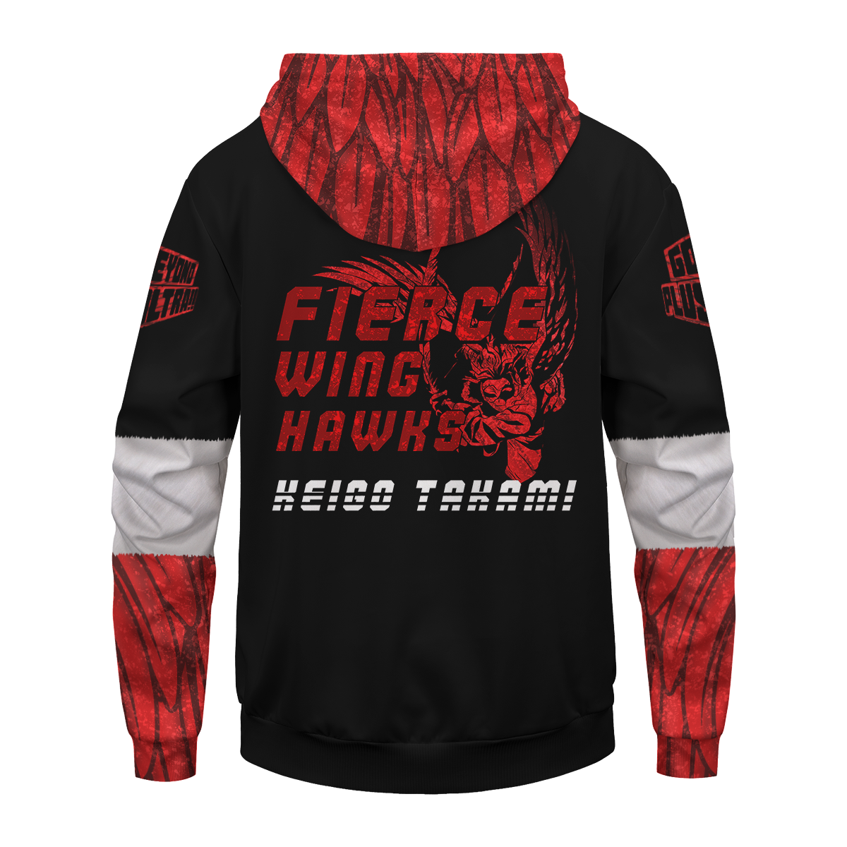 PulloverHoodieIKeigoTakamiHawks-05-back PulloverHoodieIKeigoTakamiHawks 05 back - Gear Anime