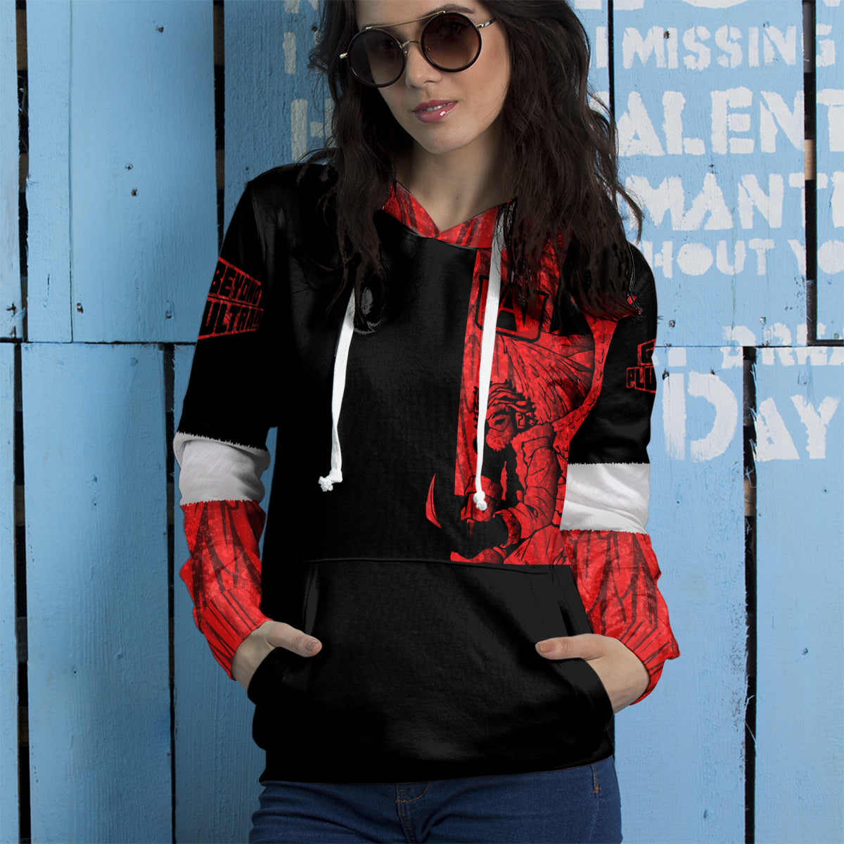 PulloverHoodieIKeigoTakamiHawks-femalemodel1 PulloverHoodieIKeigoTakamiHawks femalemodel1 - Gear Anime