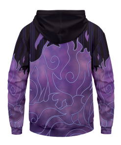 Naruto Hoodies - Sasuke Armor Unisex Pullover Hoodie FH0709 5 - Gear Anime PulloverHoodieISasukeArmor 05 Back - Gear Anime