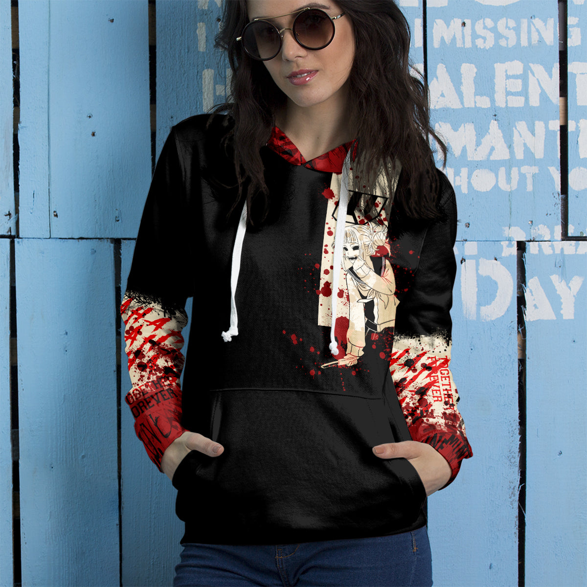 PulloverHoodieIYandereToga-femalemodel1 PulloverHoodieIYandereToga femalemodel1 - Gear Anime