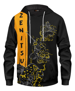 Demon Slayer Hoodies - Zenitsu Semblance Unisex Pullover Hoodie FH0709 3 - Gear Anime PulloverHoodieIZenitsuSemblance 02 front2 - Gear Anime