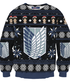 Black Clover Sweaters - Attack On Titan Sweaters - Christmas Capt. Levi Unisex Wool Sweater FH0709 2 - Gear Anime SweaterIChristmasCapt.Levi front 2e614154 38f1 463f 8589 f8a8bbddc16e - Gear Anime