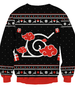 Naruto Sweaters - Yin Yang Naruto Sasuke Christmas Unisex Wool Sweater FH0709 2 - Gear Anime Sweater I Yin Yang Naruto Sasuke Christmas back - Gear Anime