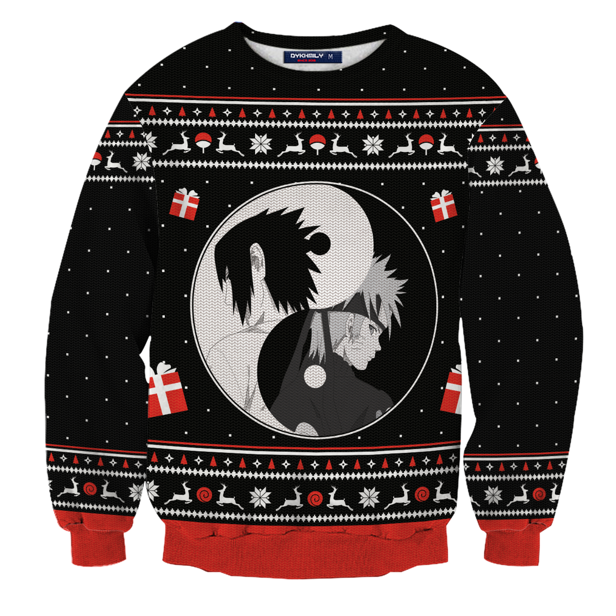 Sweater_I_Yin_Yang_Naruto_Sasuke_Christmas_-_front Sweater I Yin Yang Naruto Sasuke Christmas front - Gear Anime