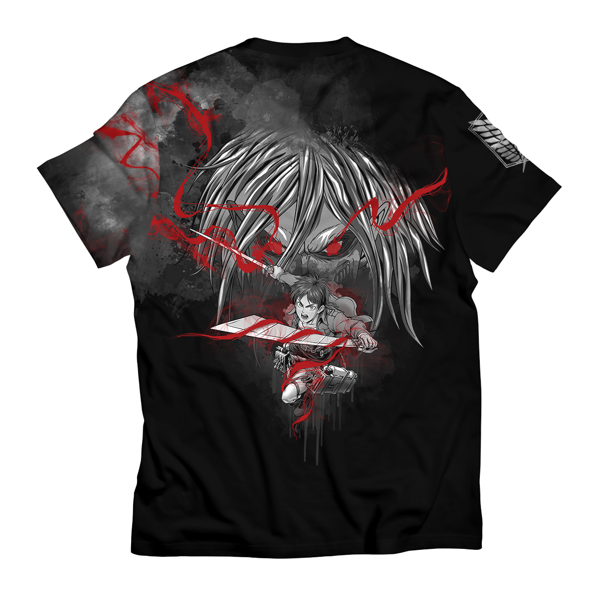 T-ShirtIErenSummoningTitan-02-back T ShirtIErenSummoningTitan 02 back - Gear Anime