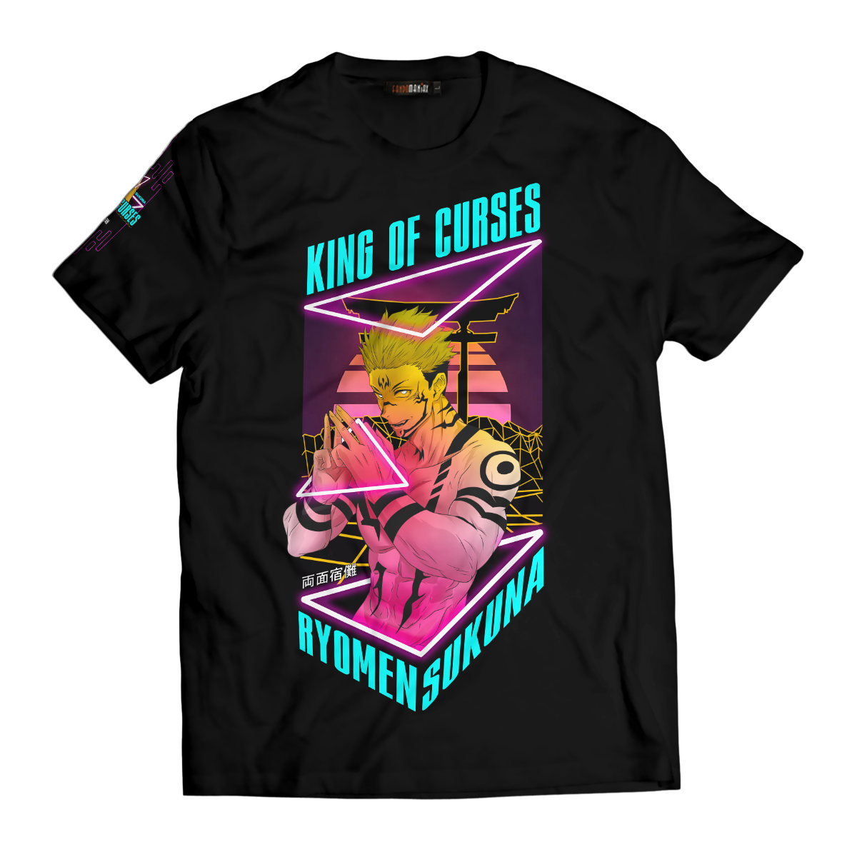 T-ShirtIRetroSukuna-01-front T ShirtIRetroSukuna 01 front - Gear Anime