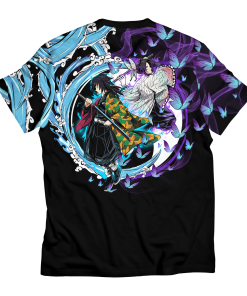 Demon Slayer T-Shirts - Yin Yang Giyu Shinobu Unisex T-Shirt FH0709 3 - Gear Anime T ShirtIYinYangGiyuShinobu 02 back - Gear Anime