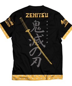 Demon Slayer T-Shirts - Zenitsu Style Unisex T-Shirt FH0709 3 - Gear Anime T ShirtIZenitsuStyle 02 back - Gear Anime