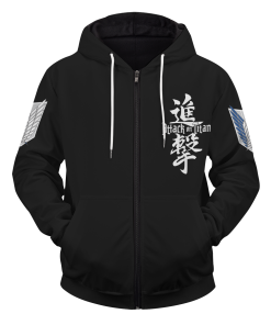 ZippedHoodieIAttackonTitan 01 front1 - Gear Anime