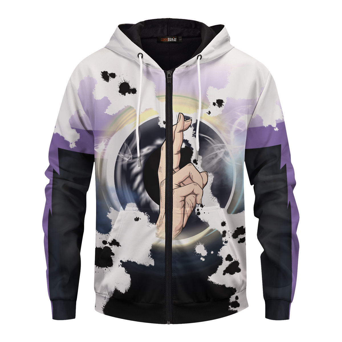 ZippedHoodieIGojoCursedEyes-02-front2 ZippedHoodieIGojoCursedEyes 02 front2 - Gear Anime