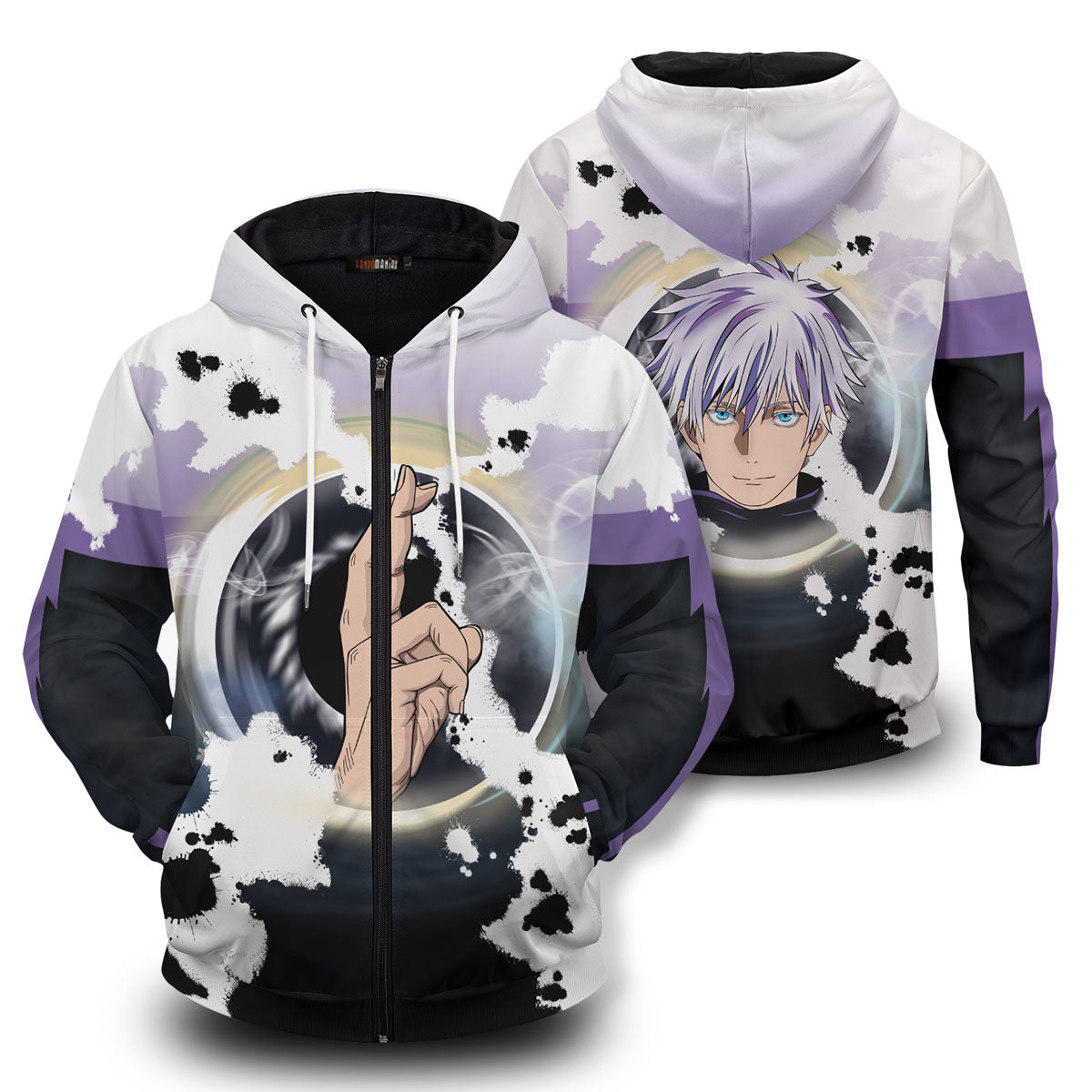 Jujutsu Kaisen Hoodies - Gojo Cursed Eyes Unisex Zipped Hoodie FH0709 7 - Gear Anime ZippedHoodieIGojoCursedEyes googlead2sides - Gear Anime