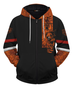 MHA Hoodies - Katsuki Bakugou Unisex Zipped Hoodie FH0709 2 - Gear Anime ZippedHoodieIKatsukiBakugou 01 front1 - Gear Anime