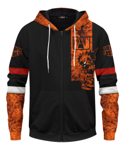 MHA Hoodies - Katsuki Bakugou Unisex Zipped Hoodie FH0709 3 - Gear Anime ZippedHoodieIKatsukiBakugou 02 front2 - Gear Anime