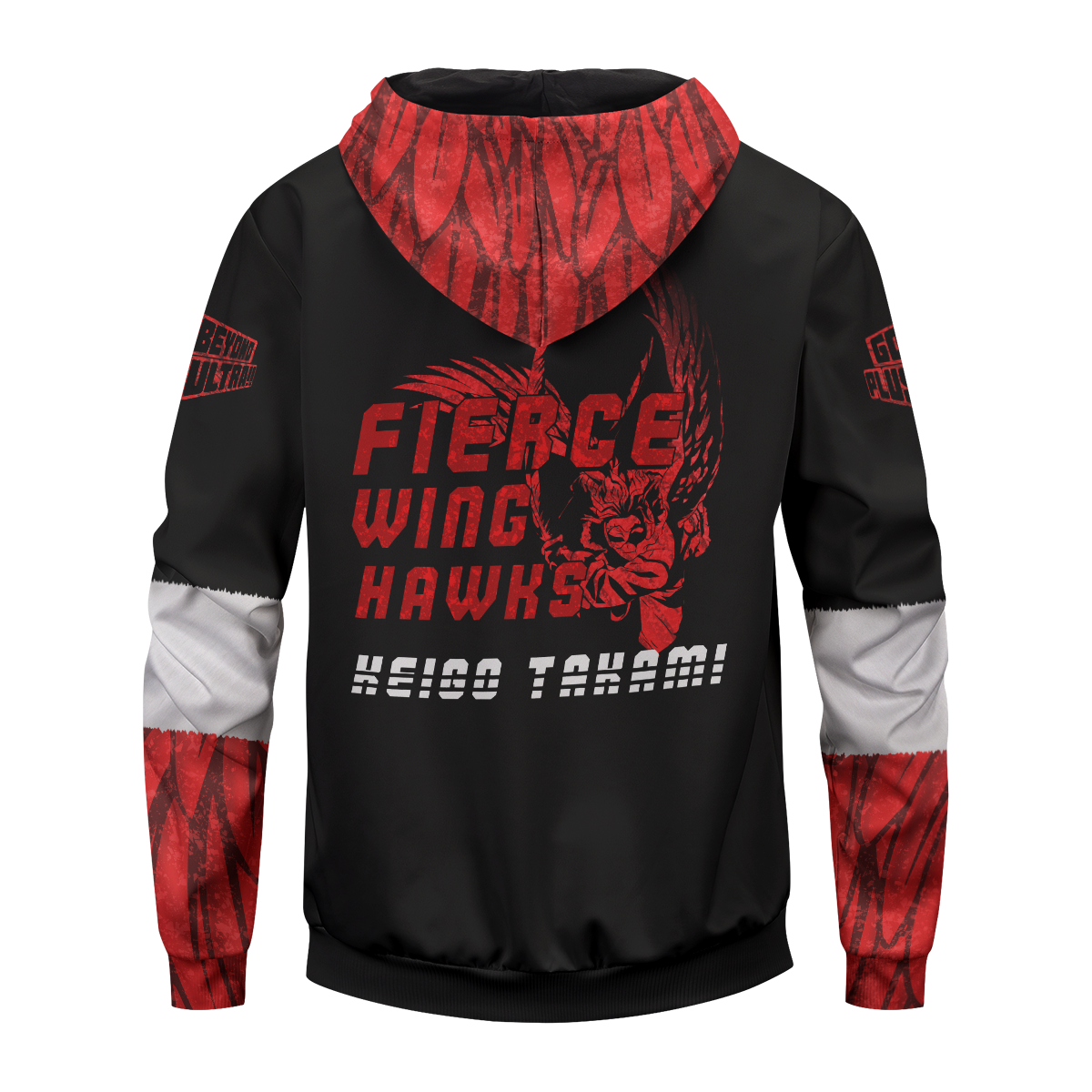 ZippedHoodieIKeigoTakamiHawks-05-back ZippedHoodieIKeigoTakamiHawks 05 back - Gear Anime