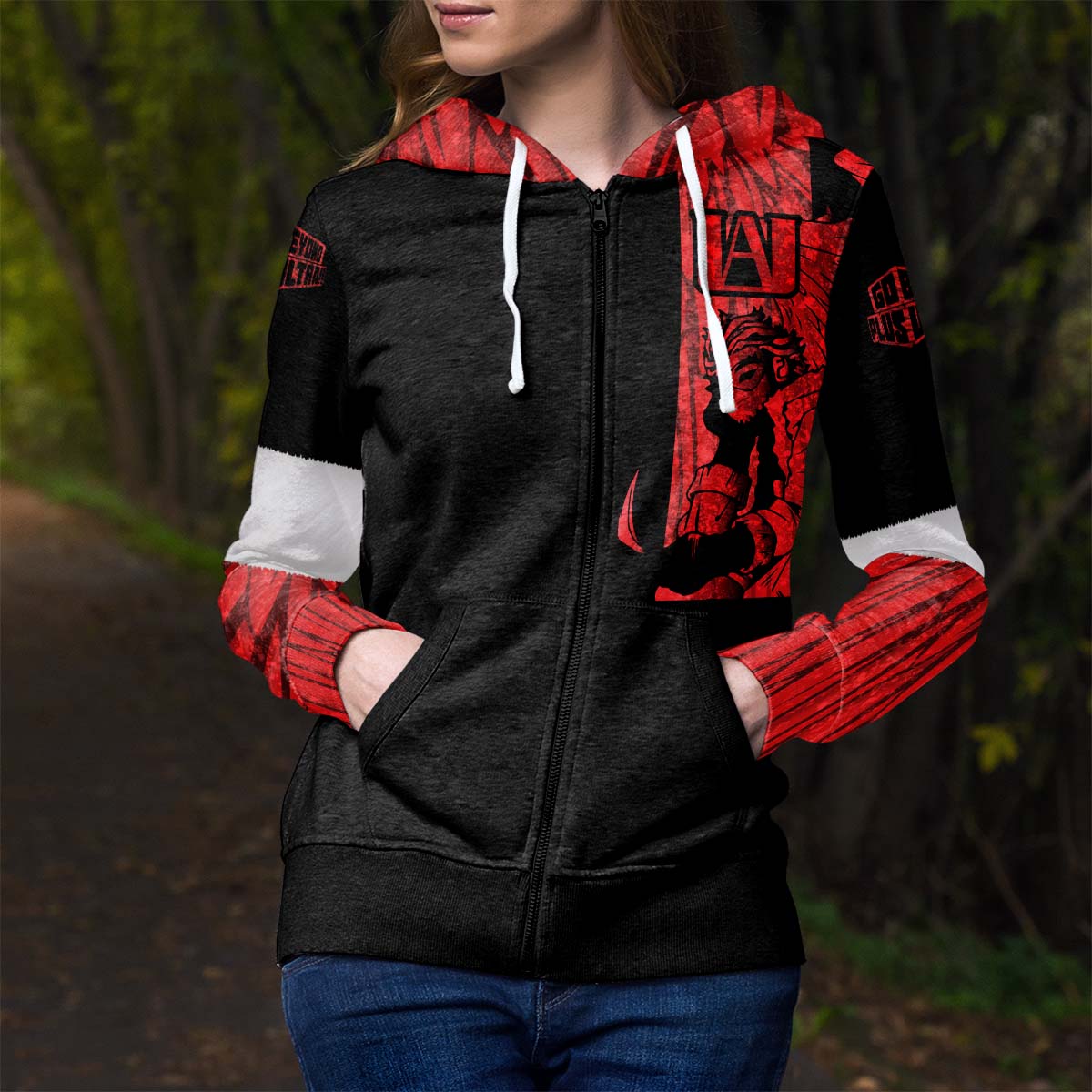 ZippedHoodieIKeigoTakamiHawks-femalemodel1 ZippedHoodieIKeigoTakamiHawks femalemodel1 - Gear Anime