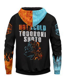 MHA Hoodies - Todoroki Shoto Unisex Zipped Hoodie FH0709 6 - Gear Anime ZippedHoodieITodorokiShoto 05 back - Gear Anime