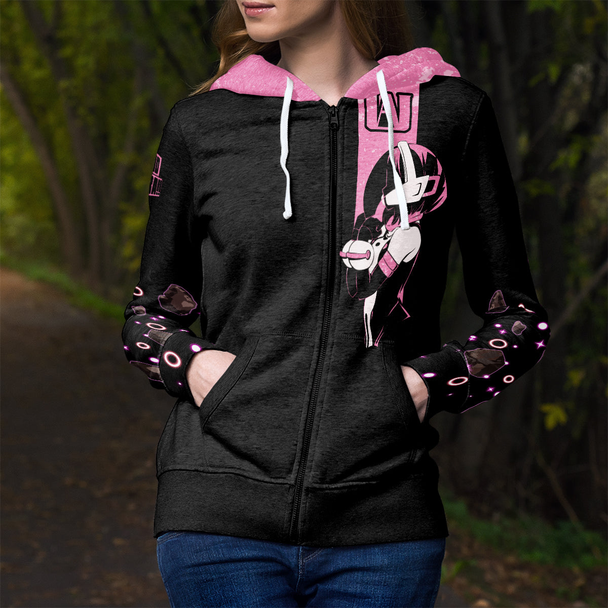ZippedHoodieIUrarakaOchaco-femalemodel1 ZippedHoodieIUrarakaOchaco femalemodel1 - Gear Anime