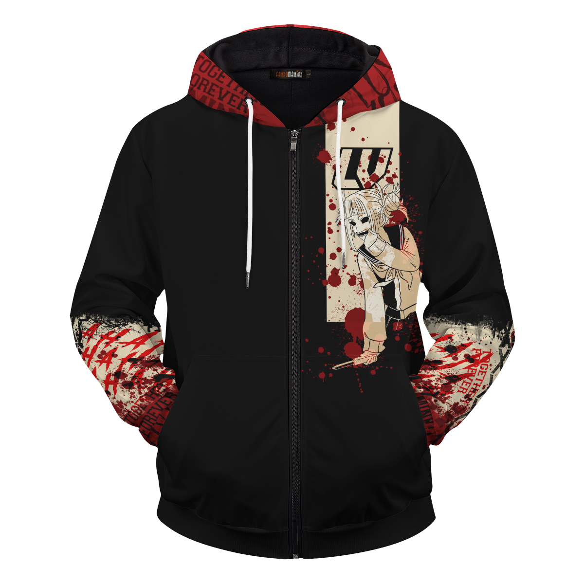 ZippedHoodieIYandereToga-01-front1 ZippedHoodieIYandereToga 01 front1 - Gear Anime