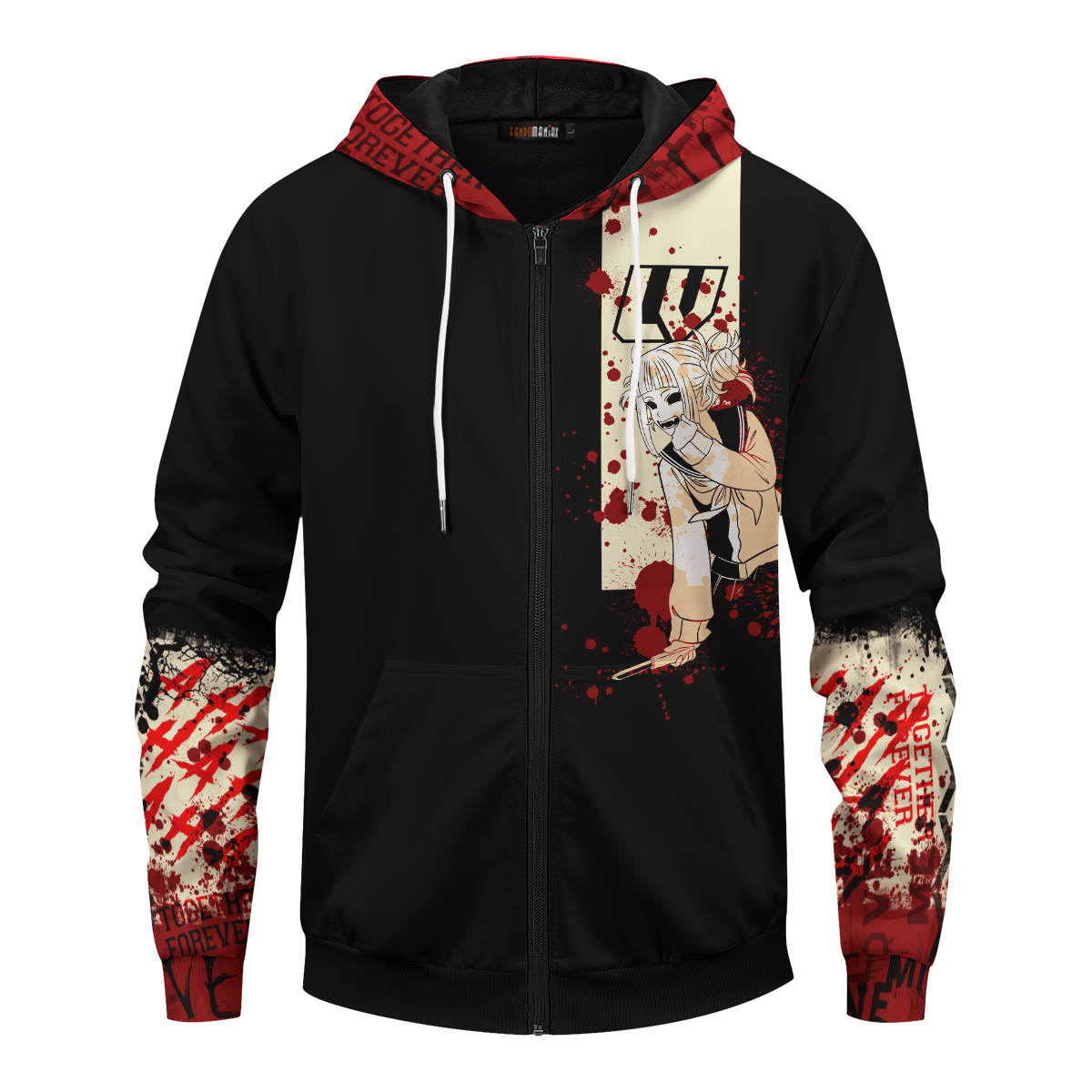 ZippedHoodieIYandereToga-02-front2 ZippedHoodieIYandereToga 02 front2 - Gear Anime