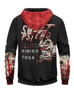 MHA Hoodies - Yandere Toga Unisex Zipped Hoodie FH0709 6 - Gear Anime ZippedHoodieIYandereToga 05 back - Gear Anime