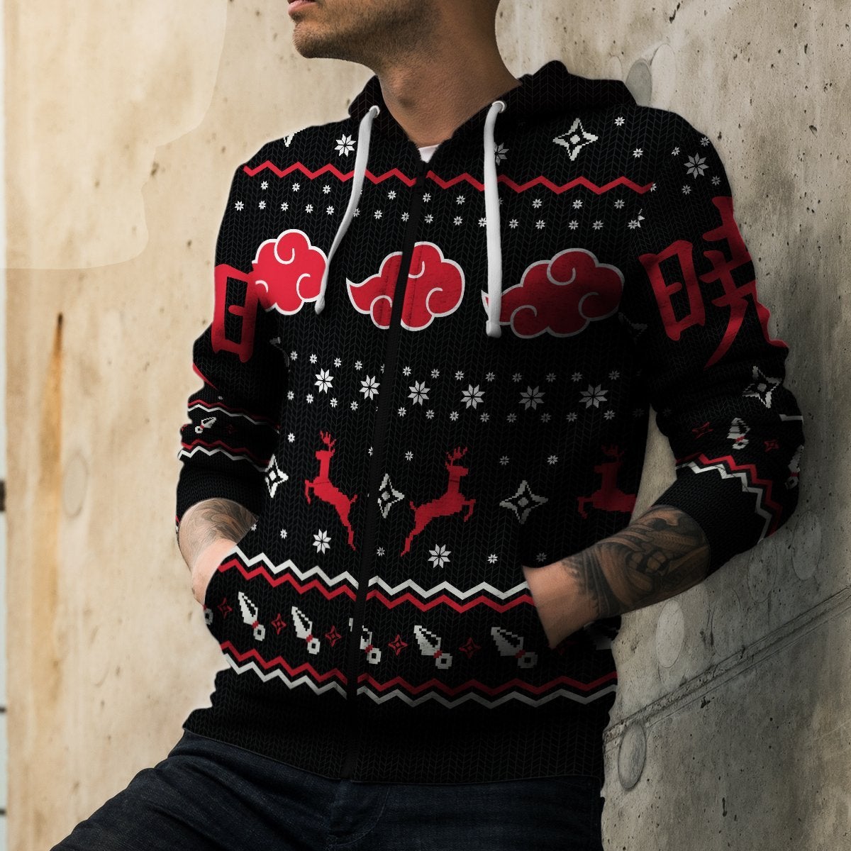 akatsuki-christmas-unisex-zipped-hoodie-638658 akatsuki christmas unisex zipped hoodie 638658 - Gear Anime