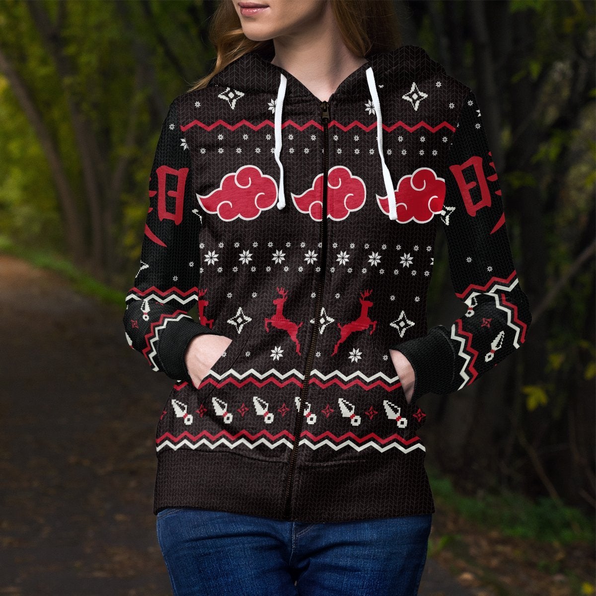 akatsuki-christmas-unisex-zipped-hoodie-908210 akatsuki christmas unisex zipped hoodie 908210 - Gear Anime