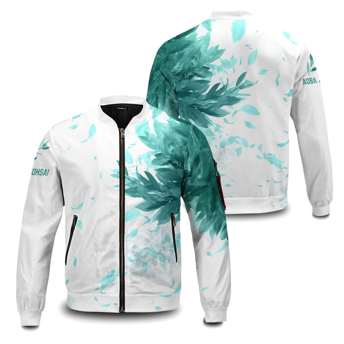 Haikyuu Jackets - Aoba Johsai Green Leaf Bomber Jacket FH0709 11 - Gear Anime aoba johsai green leaf bomber jacket 403989 - Gear Anime