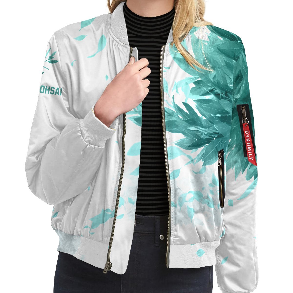 aoba-johsai-green-leaf-bomber-jacket-524823 aoba johsai green leaf bomber jacket 524823 - Gear Anime