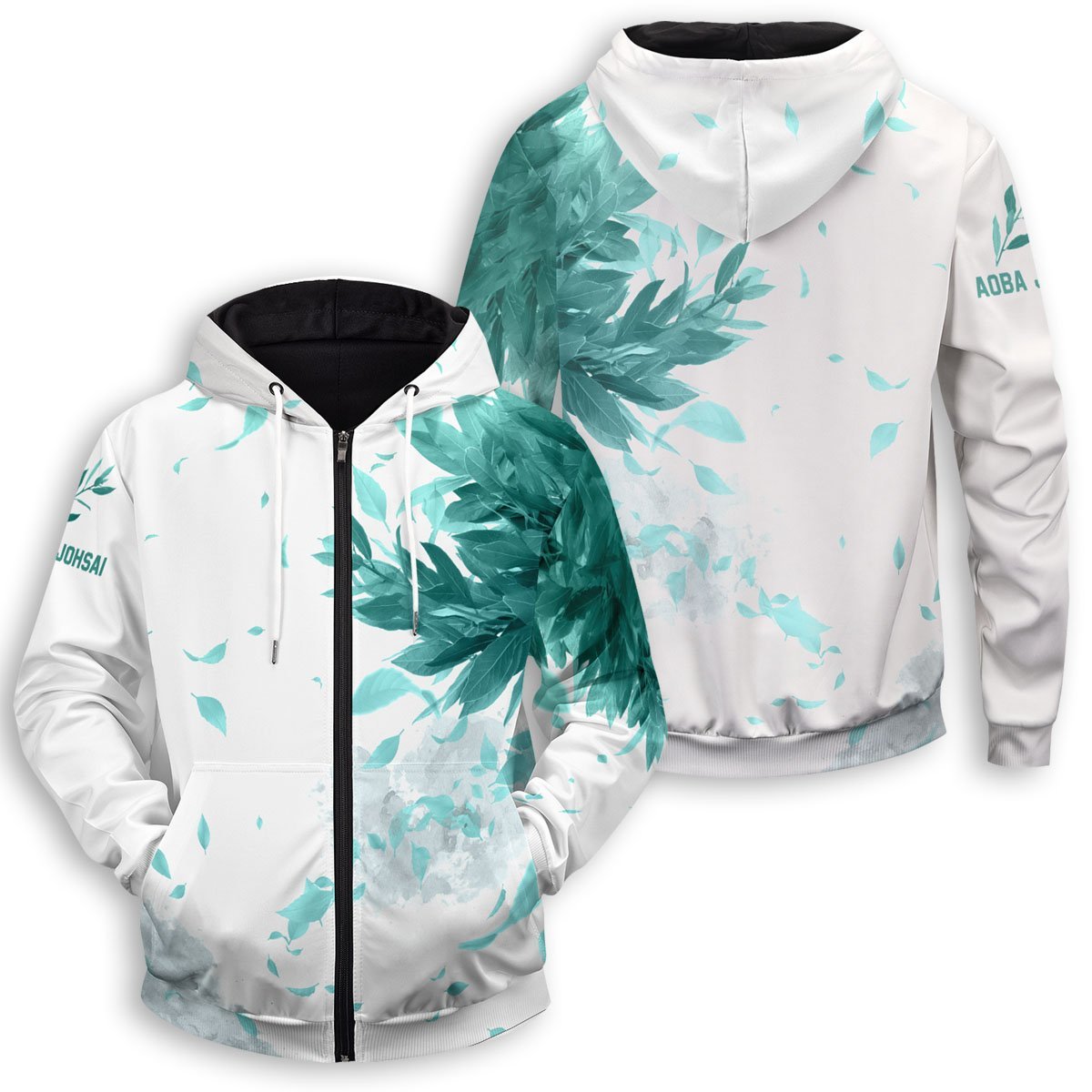 Haikyuu Hoodies - Aoba Johsai Green Leaf Unisex Zipped Hoodie FH0709 3 - Gear Anime aoba johsai green leaf unisex zipped hoodie 603564 - Gear Anime