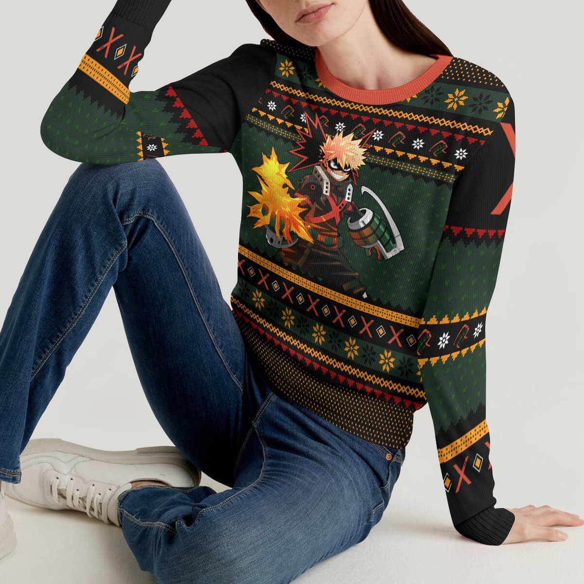 bakugo-fire-xmas-unisex-wool-sweater-241893 bakugo fire xmas unisex wool sweater 241893 - Gear Anime