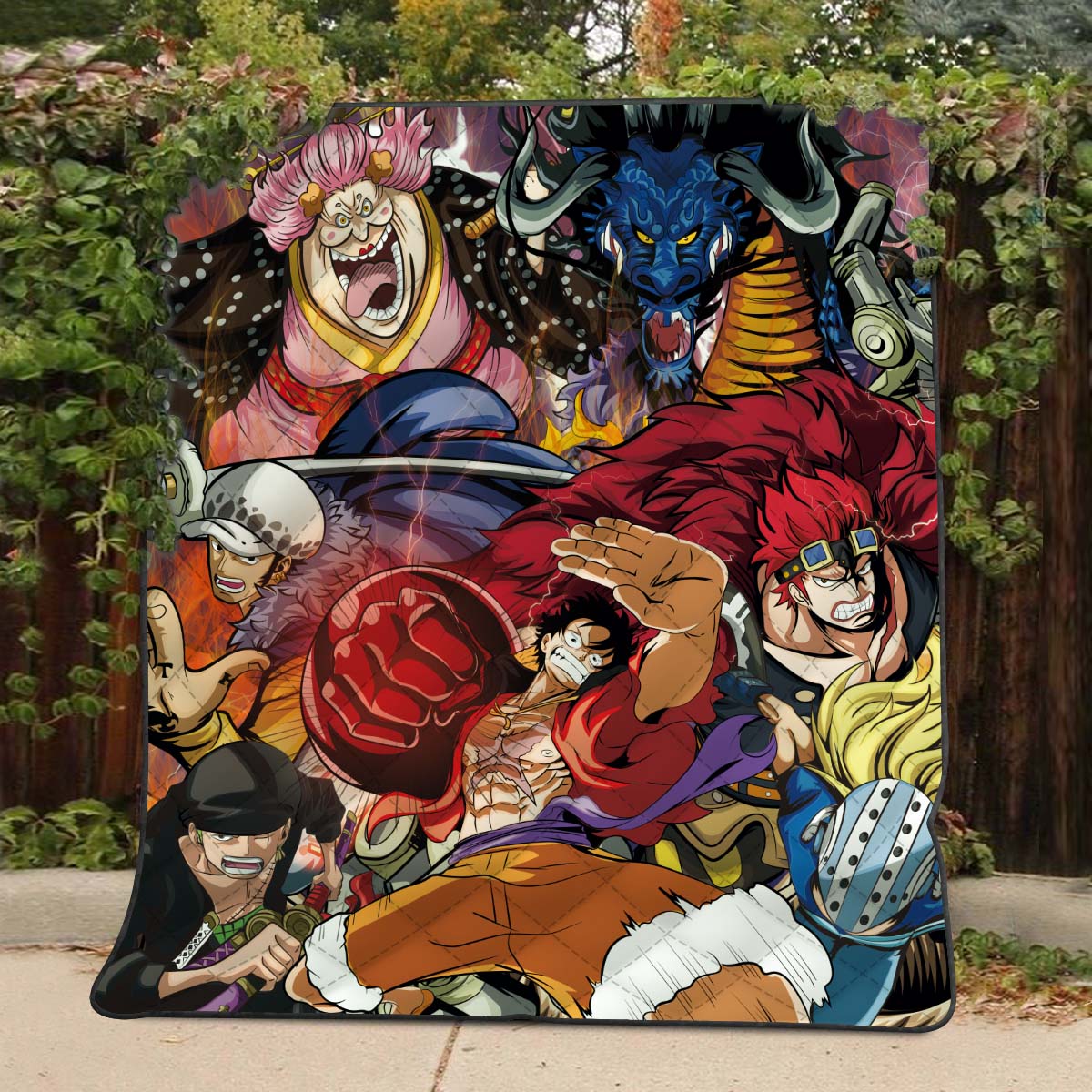 battle-of-monsters-quilt-blanket-682837 battle of monsters quilt blanket 682837 - Gear Anime