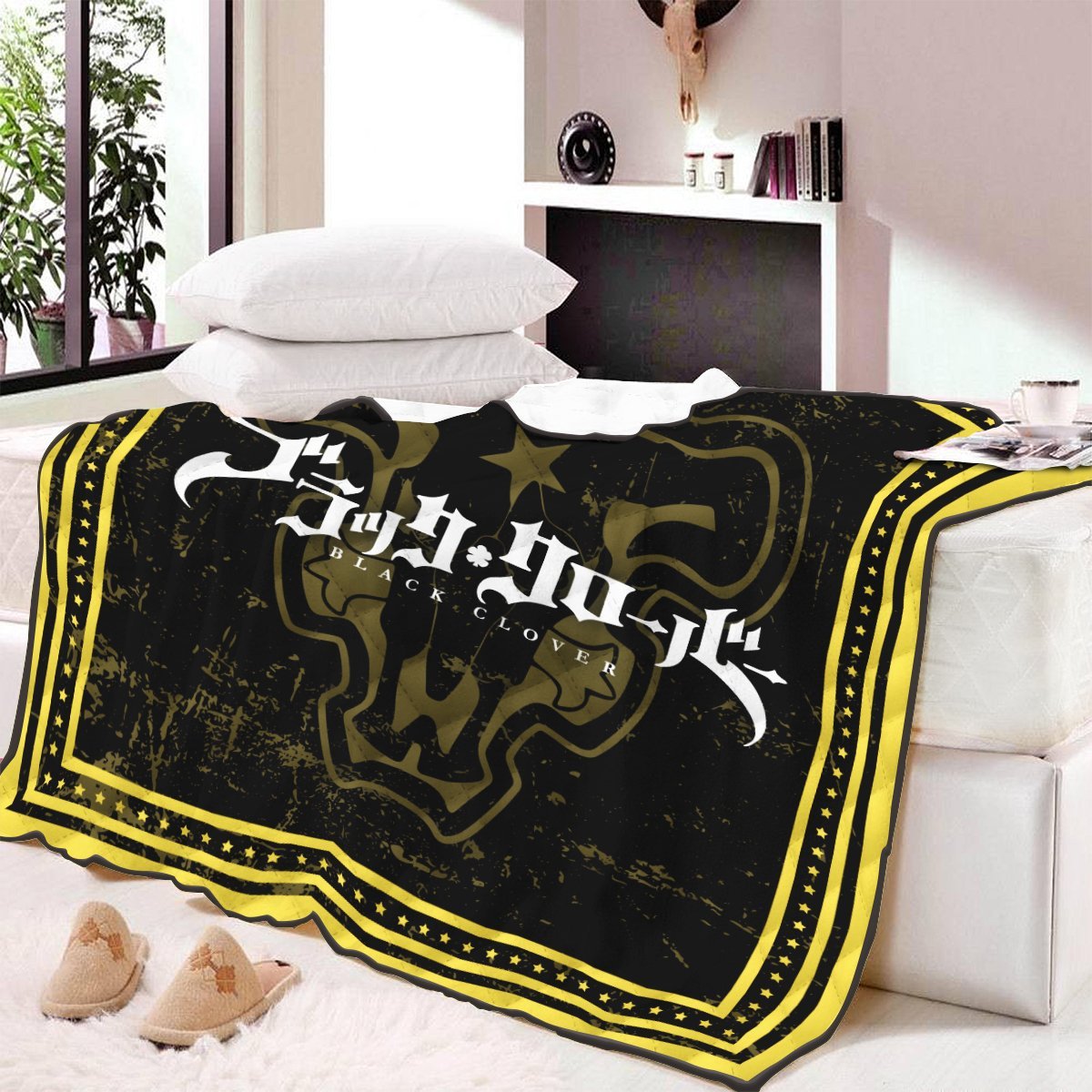 black-clover-bulls-quilt-blanket-500145 black clover bulls quilt blanket 500145 - Gear Anime