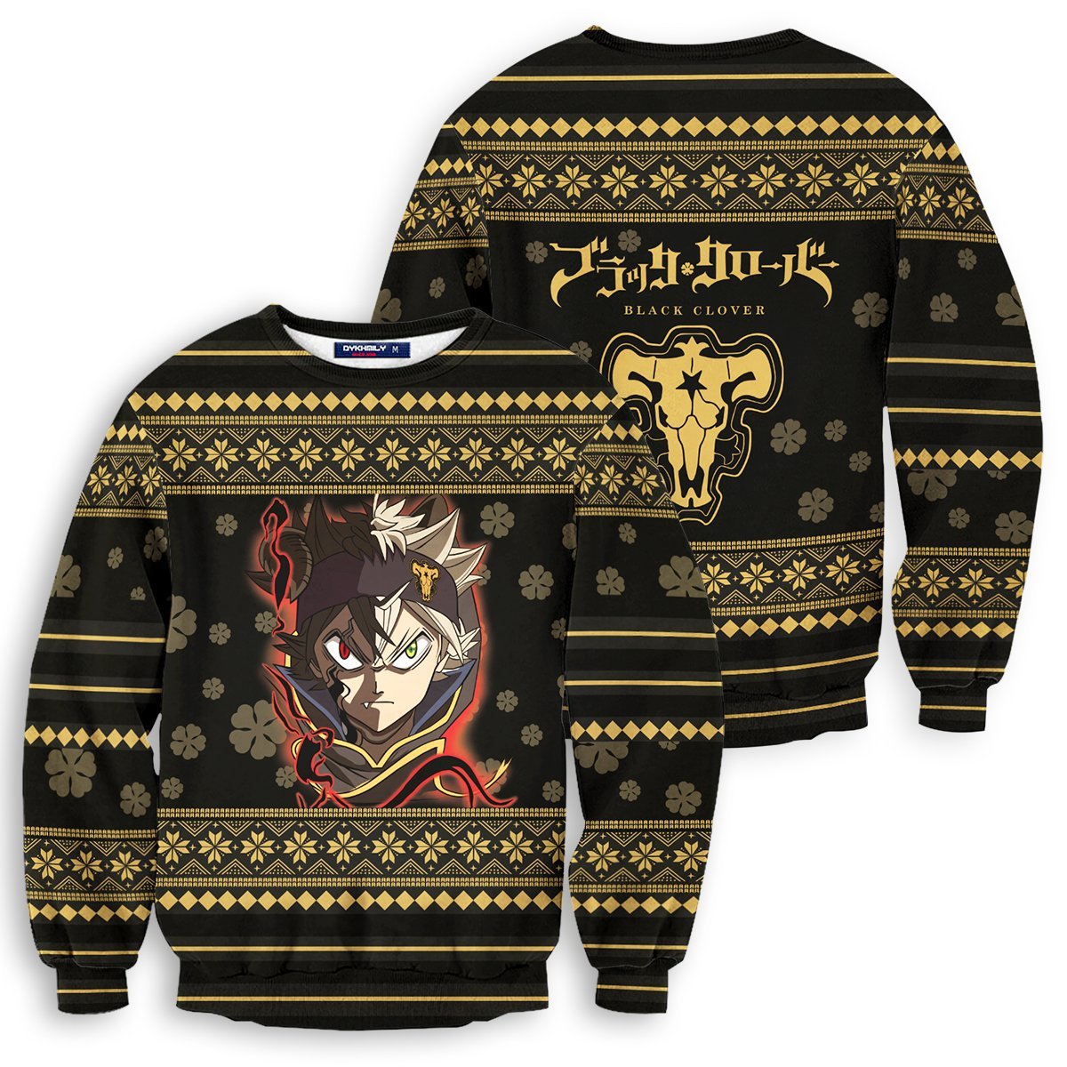 Black Clover Sweaters - Black Clover Christmas Unisex Wool Sweater FH0709 3 - Gear Anime black clover christmas unisex wool sweater 616923 - Gear Anime