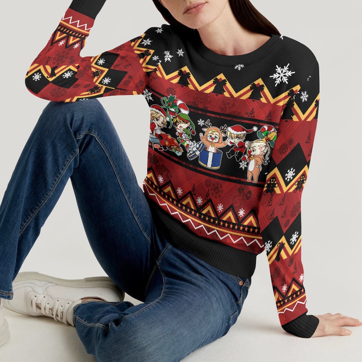 chibi-revengers-xmas-unisex-wool-sweater-494637 chibi revengers xmas unisex wool sweater 494637 - Gear Anime