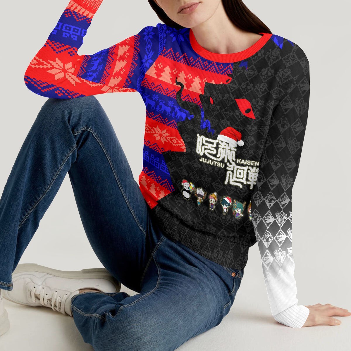 chibi-sorcerer-xmas-unisex-wool-sweater-829773 chibi sorcerer xmas unisex wool sweater 829773 - Gear Anime