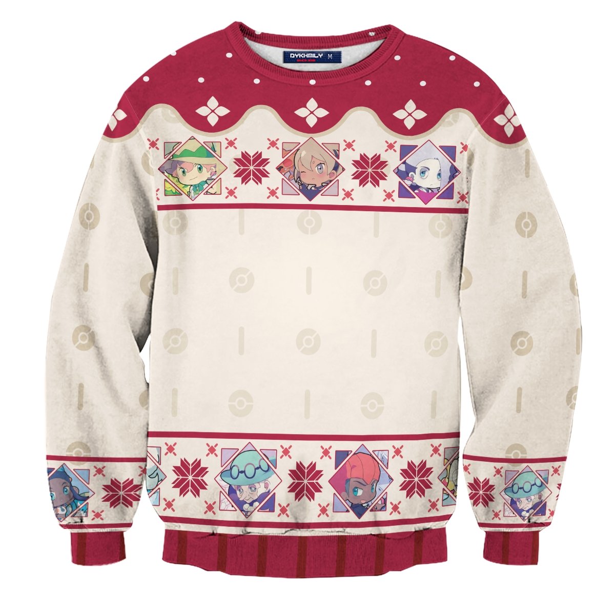 chibi-ss-gym-leaders-unisex-wool-sweater-534368 chibi ss gym leaders unisex wool sweater 534368 - Gear Anime