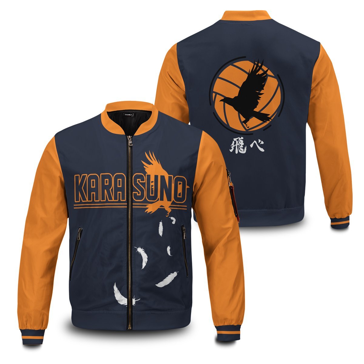 Haikyuu Jackets - Crows Wings Bomber Jacket FH0709 9 - Gear Anime crows wings bomber jacket 838475 - Gear Anime