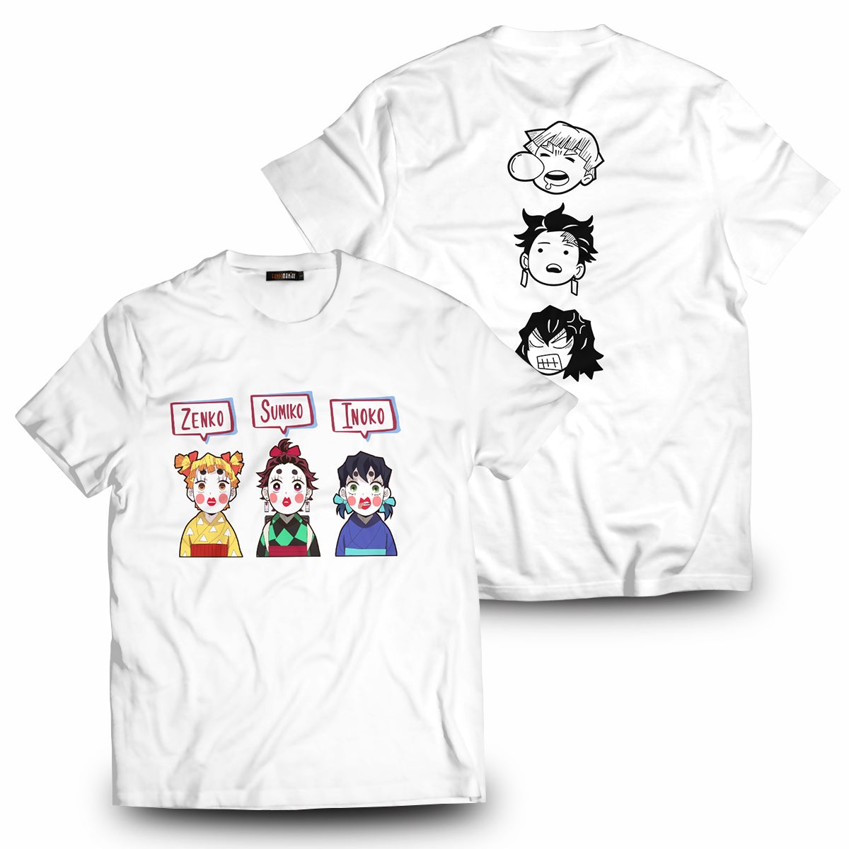 Demon Slayer T-Shirts - Demon Hunters Trio Unisex T-Shirt FH0709 7 - Gear Anime demon hunters trio unisex t shirt 995514 - Gear Anime