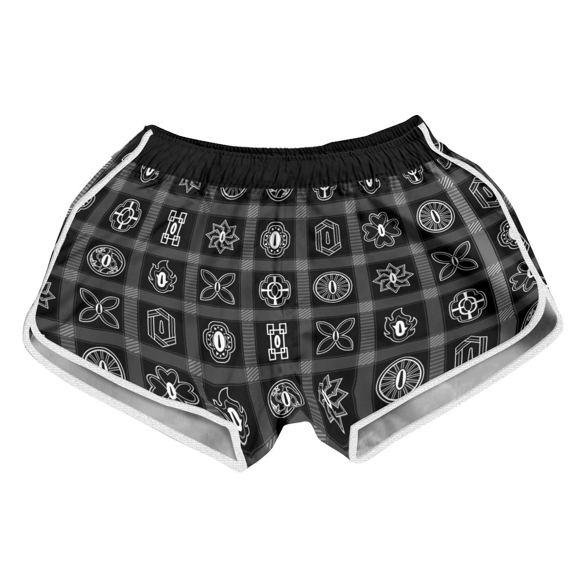demon-slayer-plaid-women-beach-shorts-204536 demon slayer plaid women beach shorts 204536 - Gear Anime
