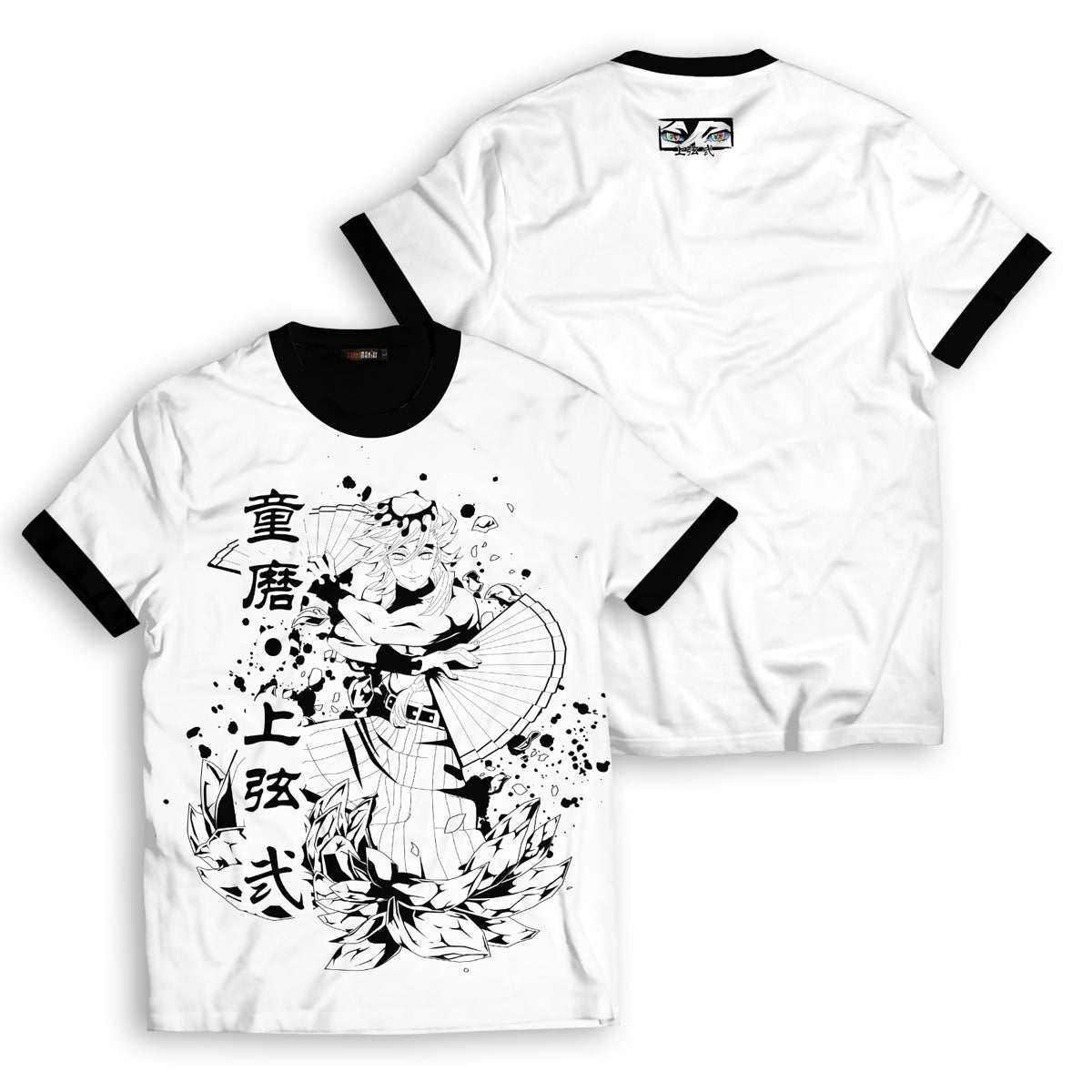 Demon Slayer T-Shirts - Doma B&W Unisex T-Shirt FH0709 7 - Gear Anime doma bw unisex t shirt 497213 - Gear Anime