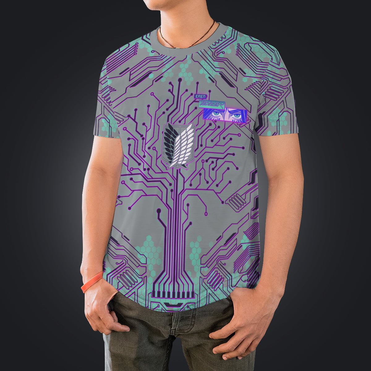 eren-cyber-unisex-t-shirt-377604 eren cyber unisex t shirt 377604 - Gear Anime