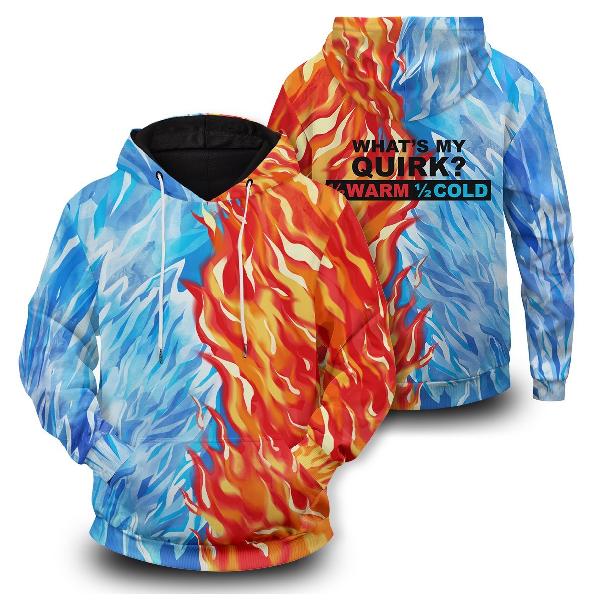 MHA Hoodies - Fire and Ice Todoroki Shoto Unisex Pullover Hoodie FH0709 8 - Gear Anime fire and ice todoroki shoto unisex pullover hoodie 644695 - Gear Anime