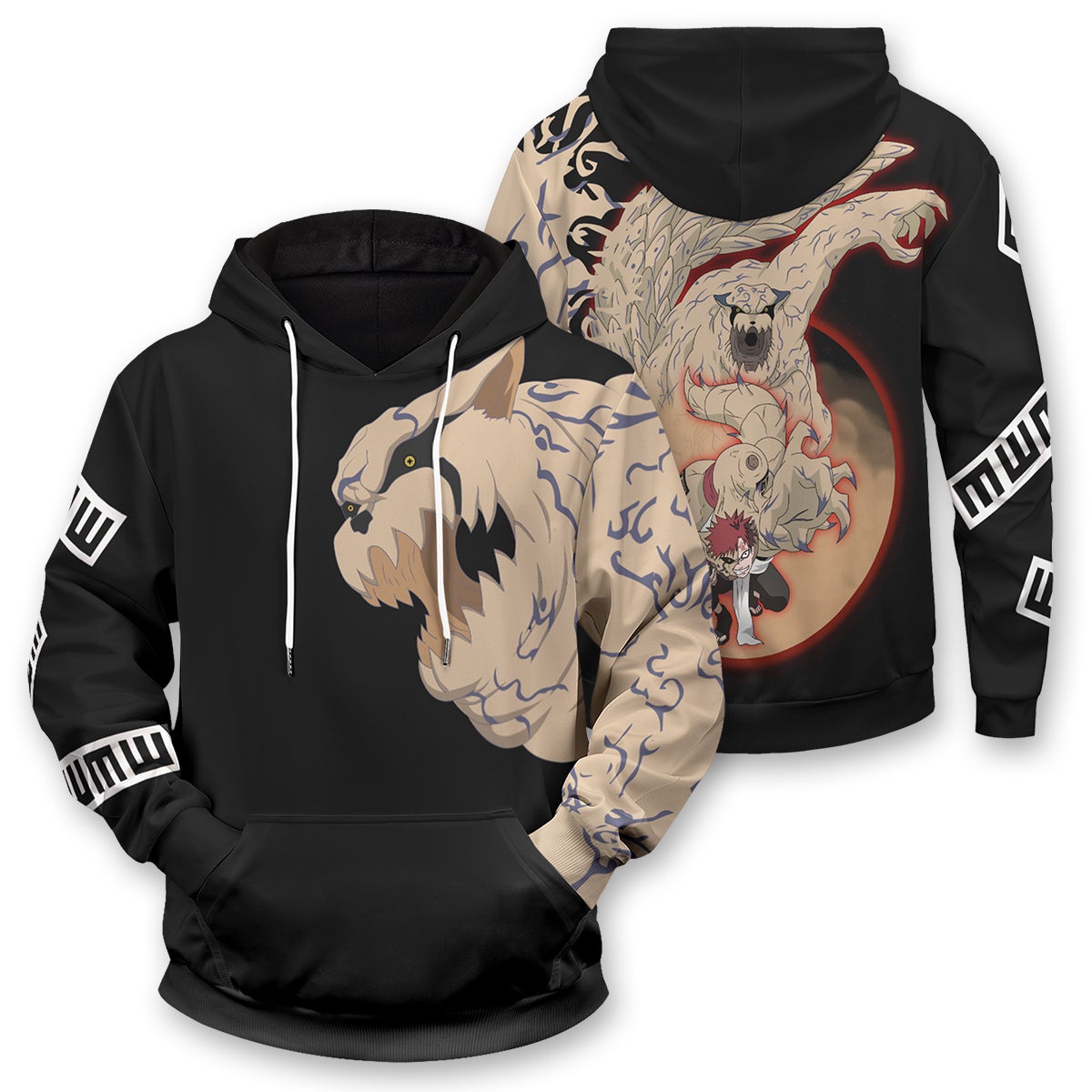 Naruto Hoodies - Gaara Beast Unisex Pullover Hoodie FH0709 8 - Gear Anime gaara beast unisex pullover hoodie 449554 - Gear Anime