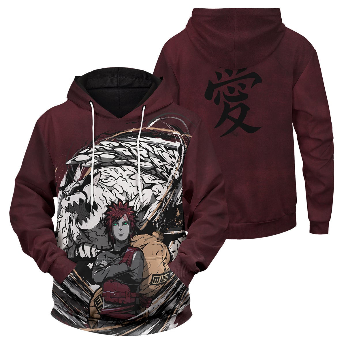 Naruto Hoodies - Gaara Shukaku Unisex Pullover Hoodie FH0709 12 - Gear Anime gaara shukaku unisex pullover hoodie 291876 - Gear Anime