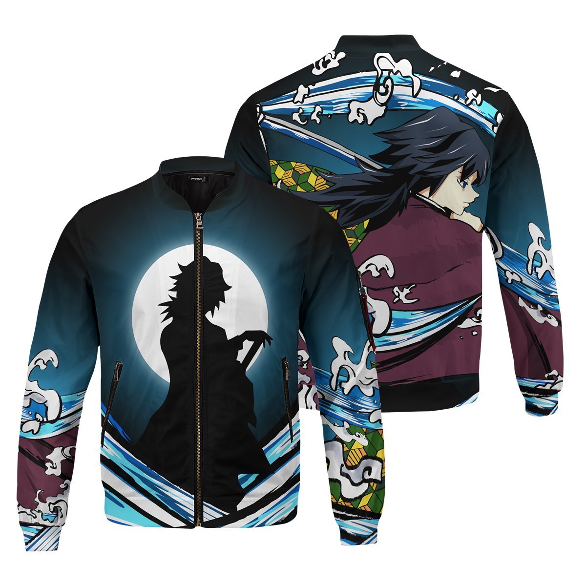 giyu water style bomber jacket 551428 - Gear Anime