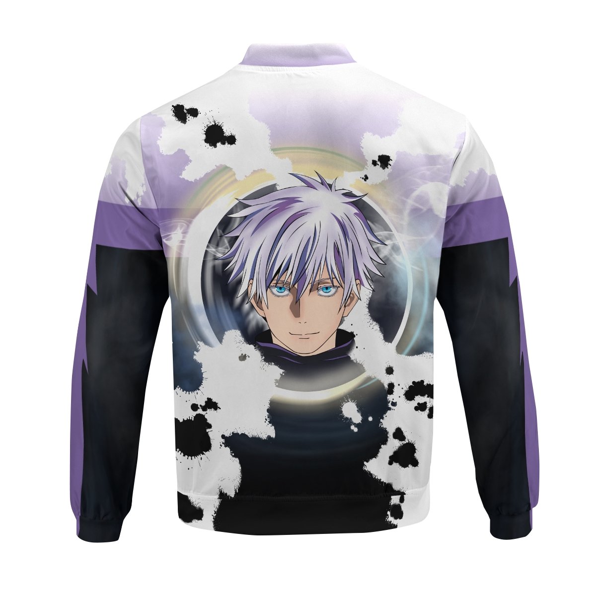 gojo-cursed-eyes-bomber-jacket-697077 gojo cursed eyes bomber jacket 697077 - Gear Anime