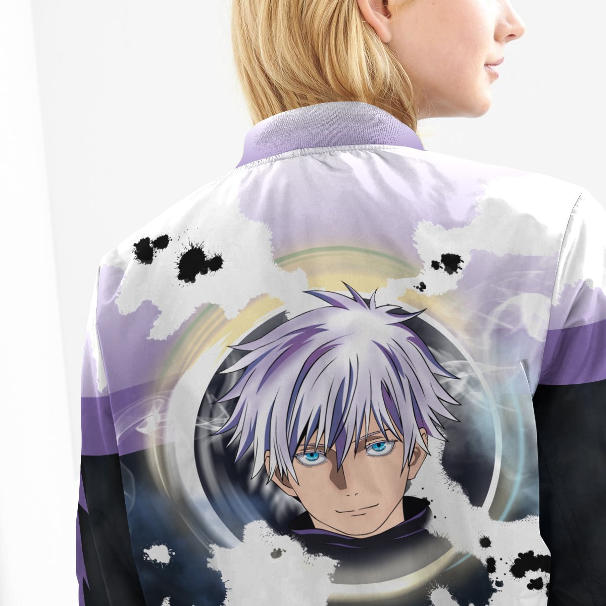 gojo-cursed-eyes-bomber-jacket-844944 gojo cursed eyes bomber jacket 844944 - Gear Anime
