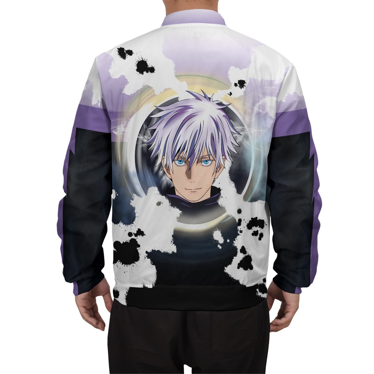 gojo-cursed-eyes-bomber-jacket-990465 gojo cursed eyes bomber jacket 990465 - Gear Anime