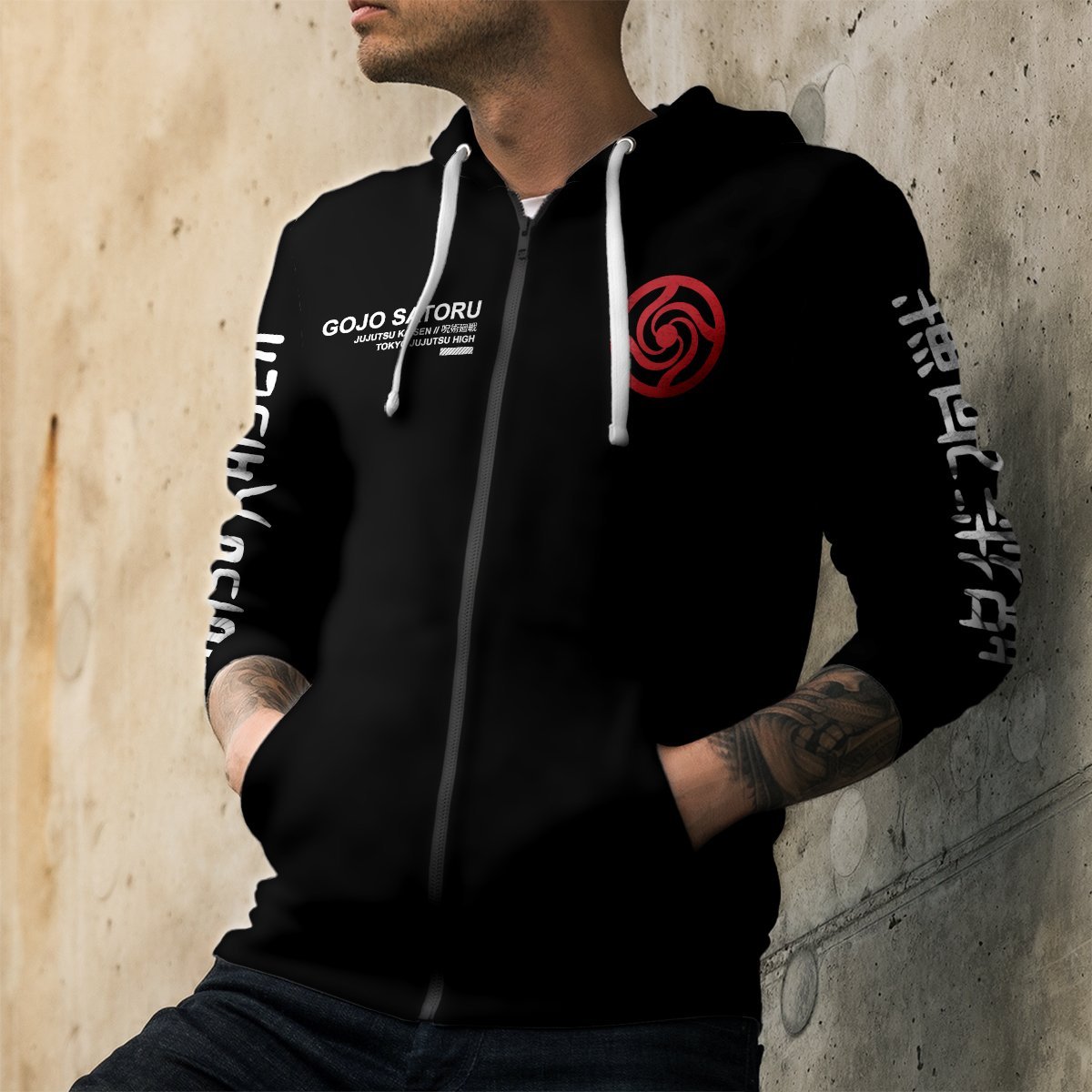 gojo-unisex-zipped-hoodie-749731 gojo unisex zipped hoodie 749731 - Gear Anime